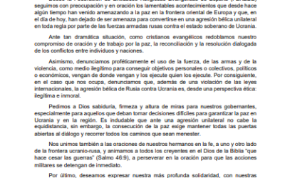 Entidades religiosas condenan ataque a Ucrania