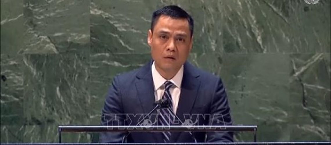 El embajador Dang Hoang Giang, jefe de la misión de Vietnam ante la ONU (Foto: VNA)